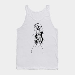 Beautiful woman with long hair Tank Top